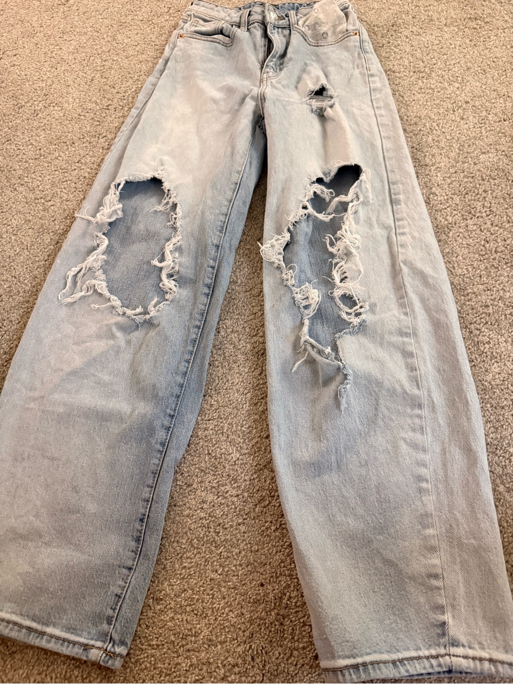 wild fable Light Blue Distressed Boyfriend Jeans